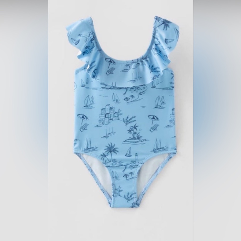 Zara baby girl ruffle swimsuit
